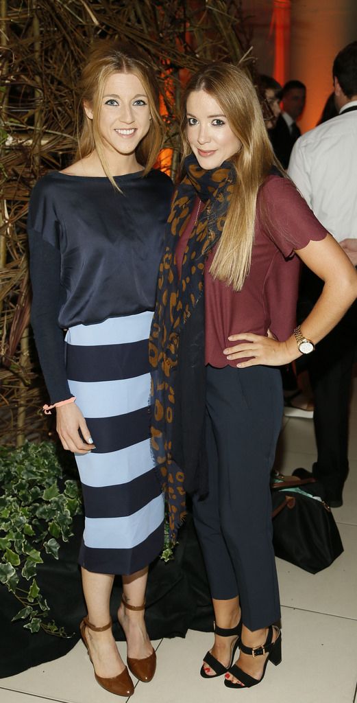 Cathy O'Connor and Sinead Dempsey at the Dunnes Stores Autumn Winter Fashion Show in their Georges St Store-photo Kieran Harnett