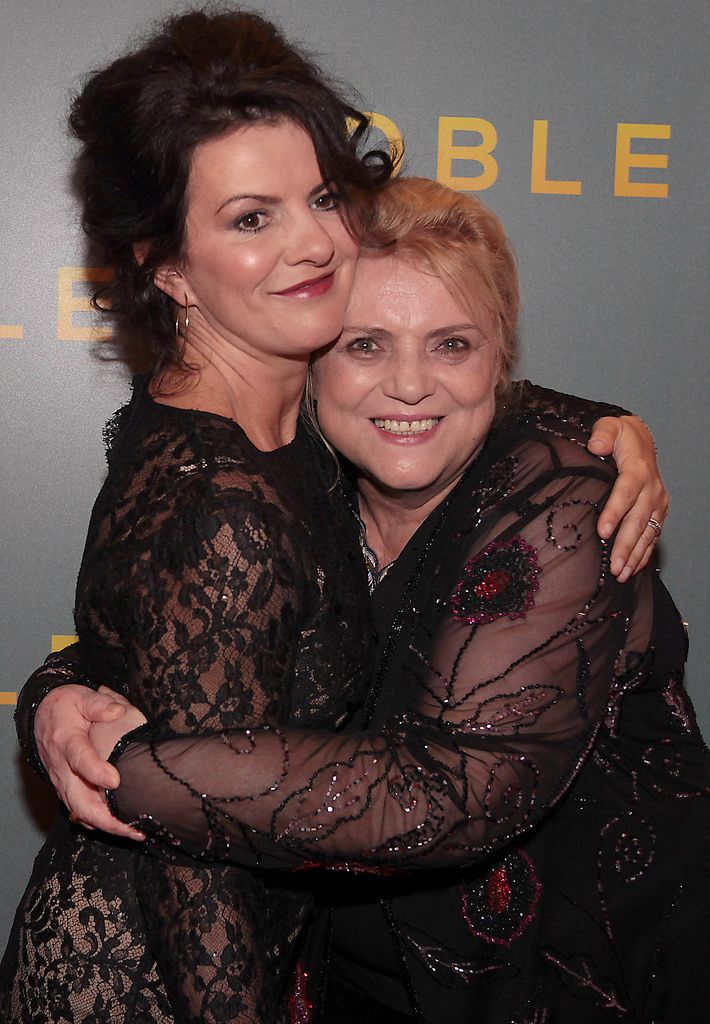 Christina Noble and actress Deirdre O Kane who plays her in the movie  at The Irish Gala Screening of NOBLE  at the Savoy Cinema on O'Connell Street, Dublin.Pictures:Brian McEvoy.