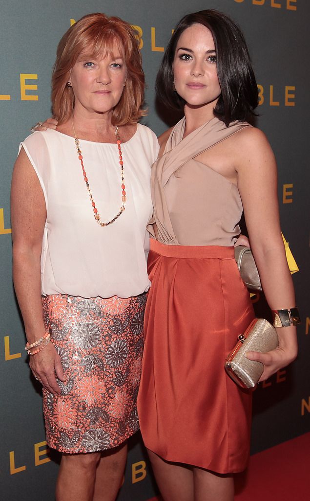 Actress Sarah Greene and mother Claire Greene  at The Irish Gala Screening of NOBLE  at the Savoy Cinema on O'Connell Street, Dublin.Pictures:Brian McEvoy.