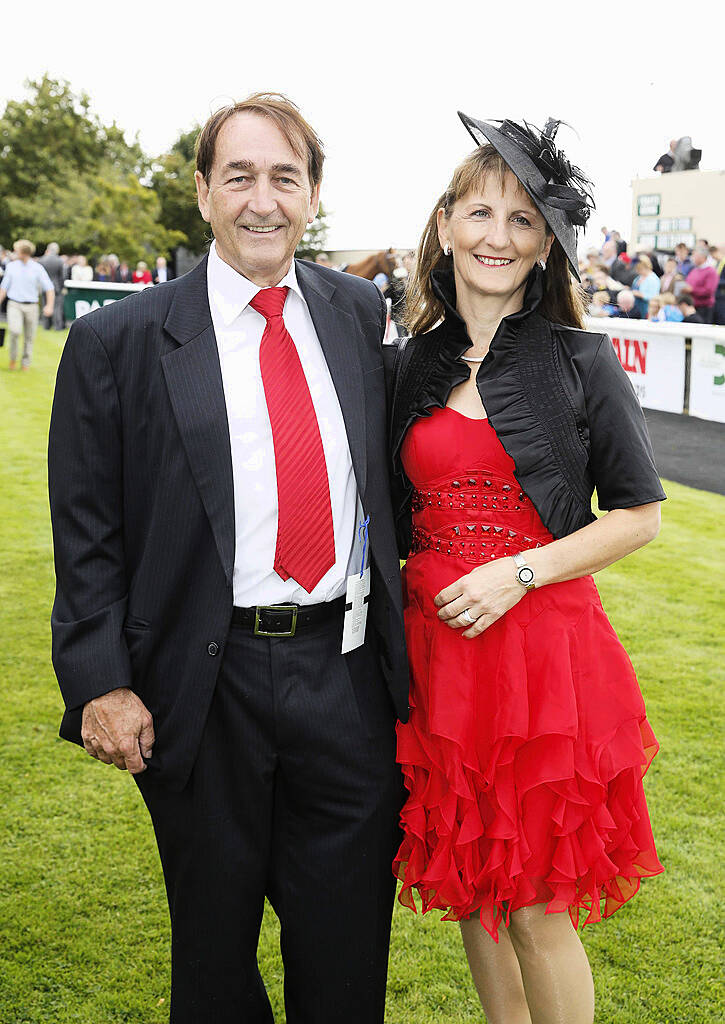 Pictured are Thomas Hanberg and Dora Stalder at the Style and Elegance competition at theinaugural Irish Champions Weekend, The Curragh Racecourse. Photo: Sasko Lazarov/Photocall Ireland