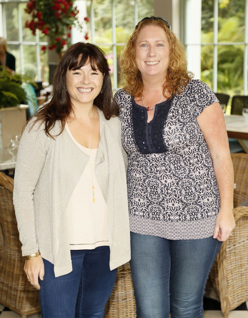 Edelle Mellett and Niamh Coyle at the launch of the Avoca Anthology Autumn Winter 2014 Collection in their Kilmacanogue store-photo Kieran Harnett