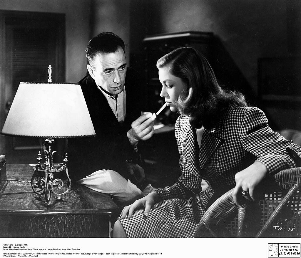 To Have and Have Not (1944)
Directed by Howard Hawks
Shown: Humphrey Bogart (as Harry 'Steve' Morgan), Lauren Bacall (as Marie 'Slim' Browning)

WENN.com
