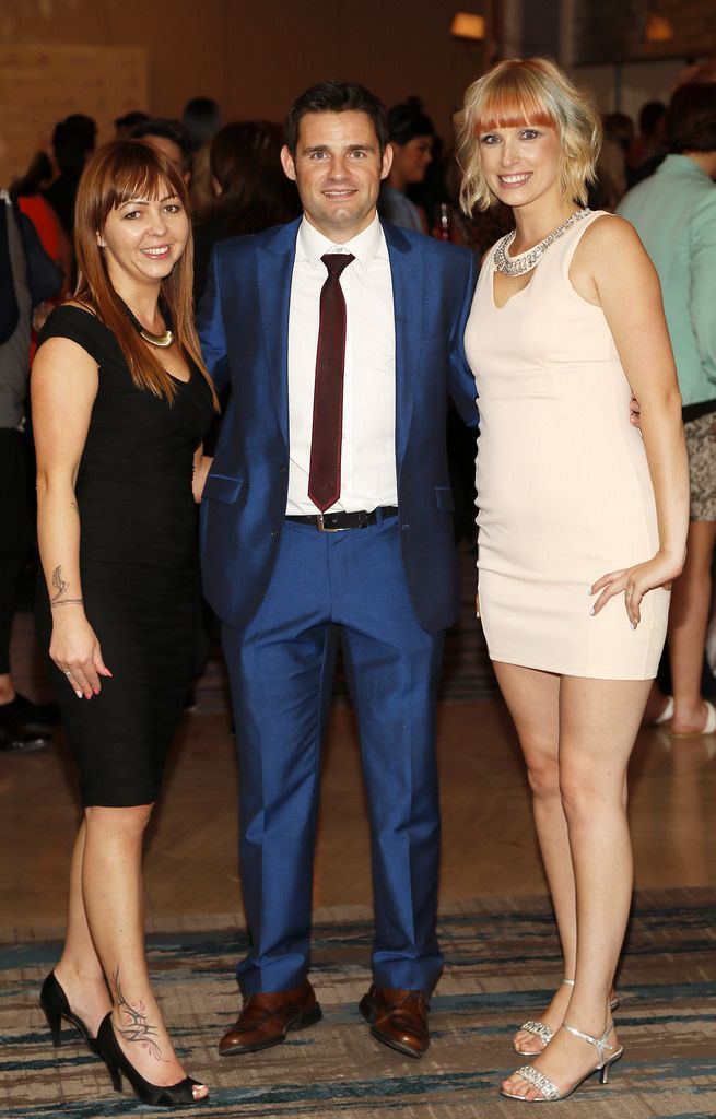 Ursula Ocibpka, Brian Maloney and Sylvia Tomos at the Wella Professionals TrendVision Award 2014 show at the DoubleTree by Hilton-photo Kieran Harnett