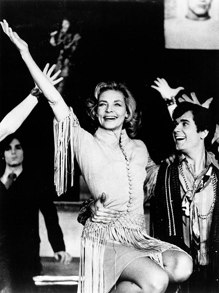 Applause (1970 - 1972 Broadway)
Music by Charles Strouse  Lyrics by Lee Adams  Book by Betty Comden, Adolph Green
Directed by Ron Field
Shown center: Lauren Bacall; at right: LeRoy Reams

When: 25 Oct 2010
Credit: WENN.com

**This is a PR photo. WENN does not claim any Copyright or License in the attached material. Fees charged by WENN are for WENN's services only, and do not, nor are they intended to, convey to the user any ownership of Copyright or License in the material. By publishing this material, the user expressly agrees to indemnify and to hold WENN harmless from any claims, demands, or causes of action arising out of or connected in any way with user's publication of the material.**