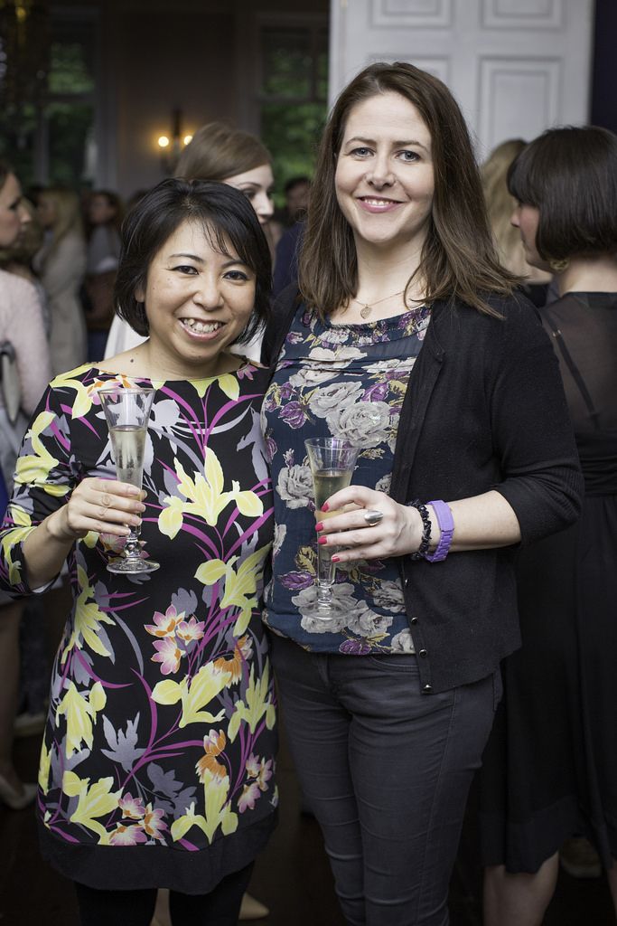 Eriko Matsumoto & Breena McCormick pictured at the launch of the Cliff Town House Oyster Festival on Stephen's Green D2. Photo: Anthony Woods.