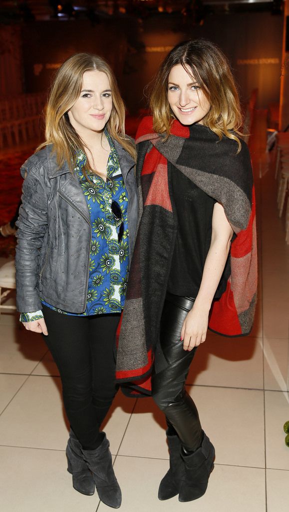 Olivia Hayes and Courtney Smith at the Dunnes Stores Autumn Winter Fashion Show in their Georges St Store-photo Kieran Harnett