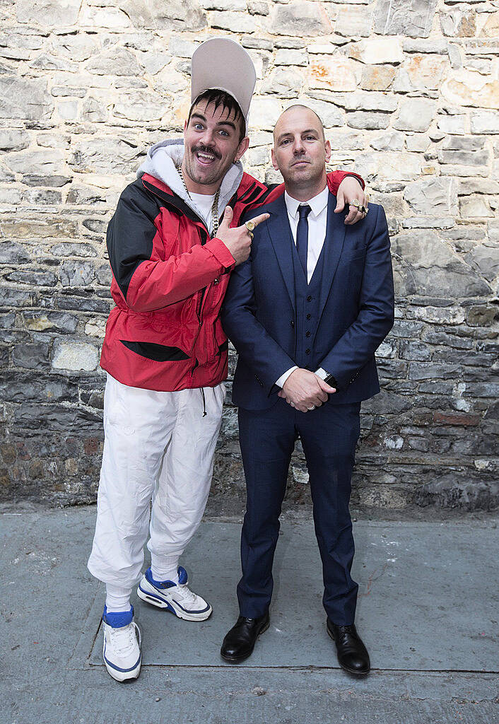 11/09/2014
Andy Quirke a.k.a. Damo from Damo and Ivor is pictured with RTE Channell controller Bill Malone at the RTÃ‰ Two New Season Launch in Gateway House, Capel Street. Picture Andres Poveda
 pictured at the RTÃ‰ Two New Season Launch in Gateway House, Capel Street. Picture Andres Poveda
