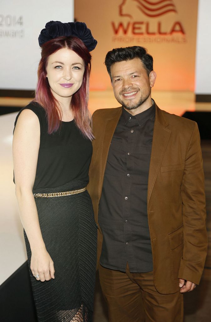 Judges Laura Kinsella and Kai Wan at the Wella Professionals TrendVision Award 2014 show at the DoubleTree by Hilton-photo Kieran Harnett