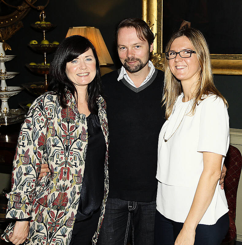 Nicola Kilkenny, Colin Atkinson and Janise Halliwell at the inaugural National Tailoring Academy at Louis Copeland Graduate Fashion Show held in No 10 Ormand Quay-photo Kieran Harnett