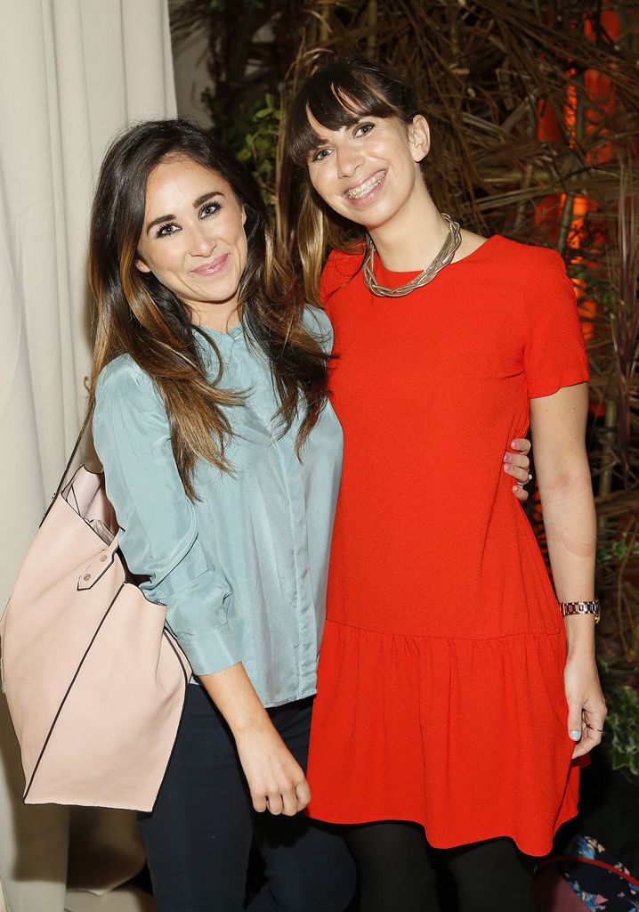 Carla Caprani and Orla O'Brien at the Dunnes Stores Autumn Winter Fashion Show in their Georges St Store-photo Kieran Harnett