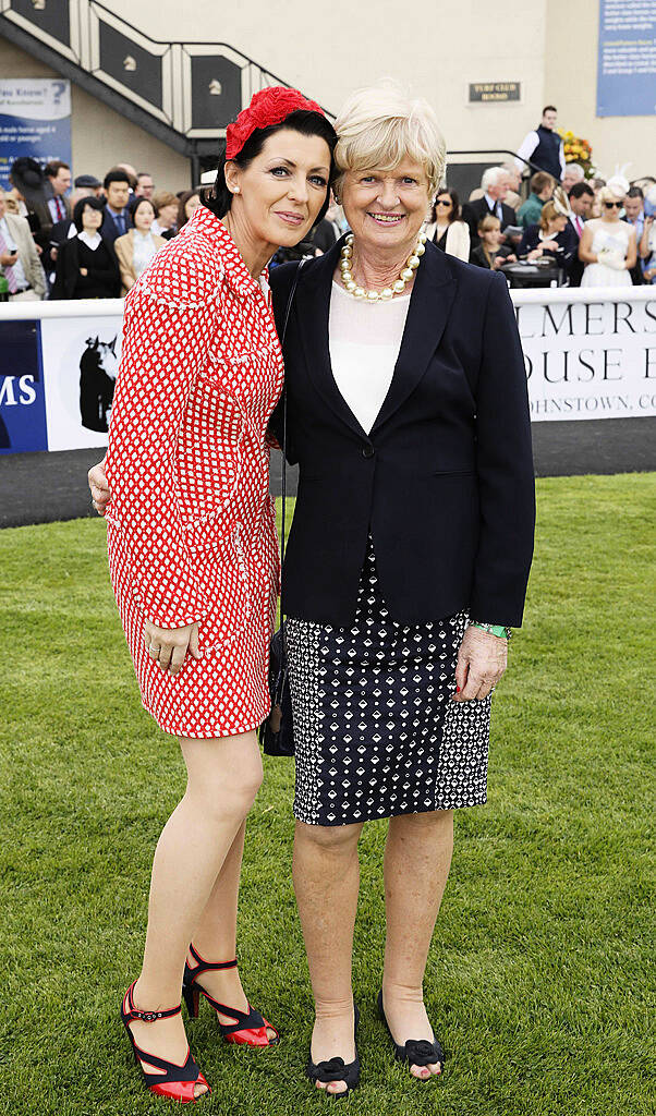 Pictured are Maria O'Brien and Patricia Kerney at the Style and Elegance competition at theinaugural Irish Champions Weekend, The Curragh Racecourse. Photo: Sasko Lazarov/Photocall Ireland