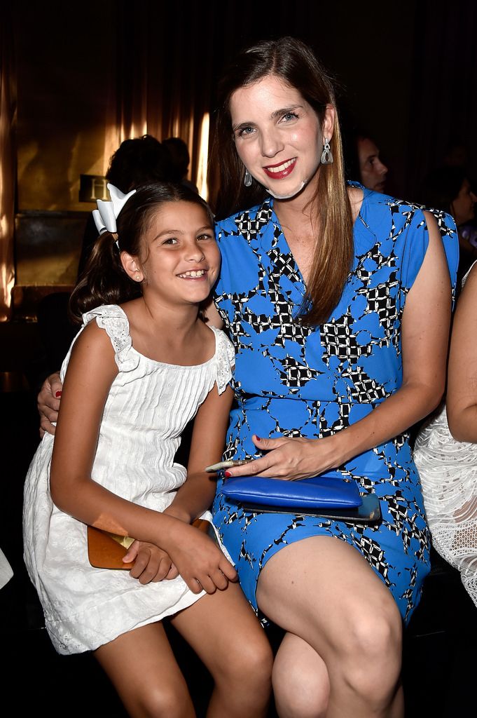 PARIS, FRANCE - JULY 05:  MarÃƒ-a Margarita Vargas Santaella and daughter attend the Atelier Versace show as part of Paris Fashion Week Haute Couture Fall/Winter 2015/2016 on July 5, 2015 in Paris, France.  (Photo by Pascal Le Segretain/Getty Images)
