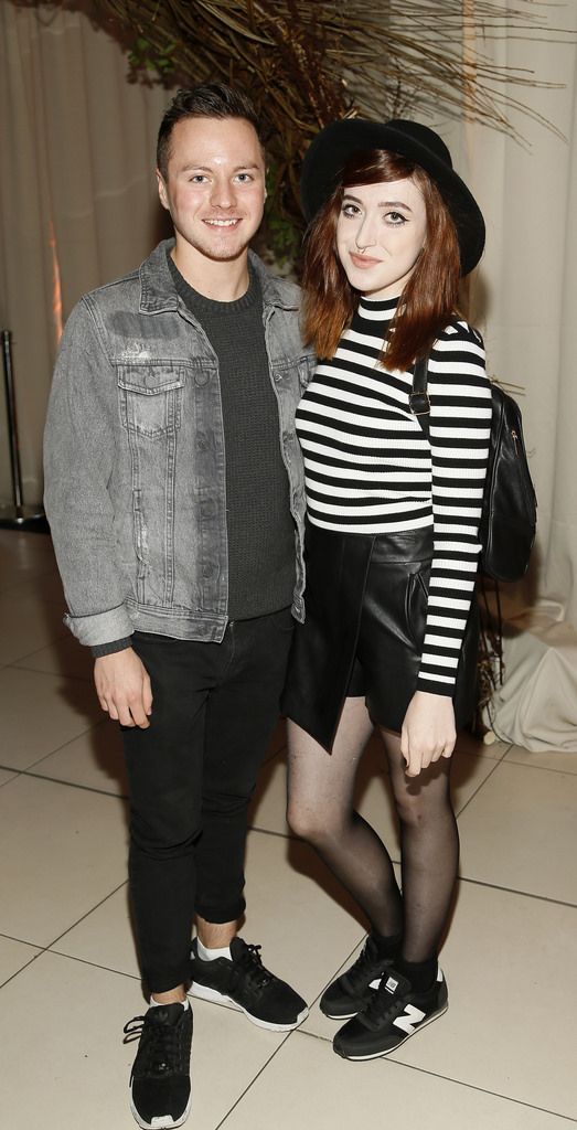 Conor Clinch and Leanne Woodfull at the Dunnes Stores Autumn Winter Fashion Show in their Georges St Store-photo Kieran Harnett