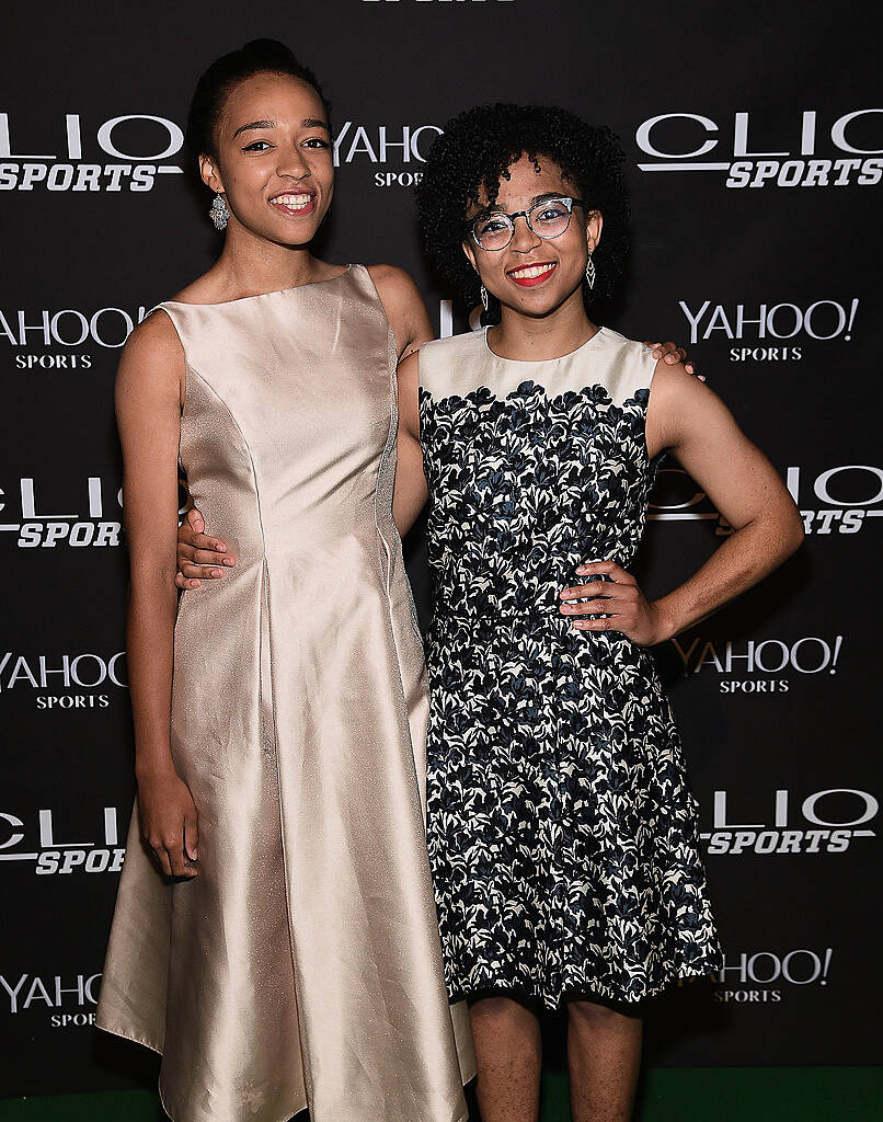 NEW YORK, NY - JULY 08:  Taelor Scott and Sydni Scott (Stuart Scott's daughters)  attend the 2015 CLIO Sports Awards at Cipriani 42nd Street on July 8, 2015 in New York City.  (Photo by Jamie McCarthy/Getty Images for CLIO Sports Awards)