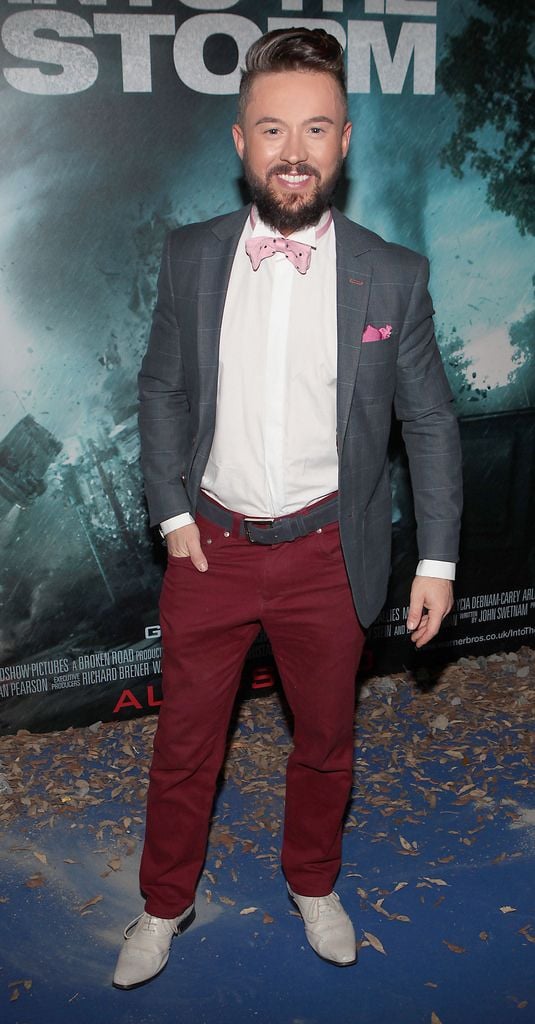 Weatherman Deric Hartigan  at the Irish Premiere screening of Into the Storm at The Odeon in Point Village Dublin.Picture:Braian McEvoy.