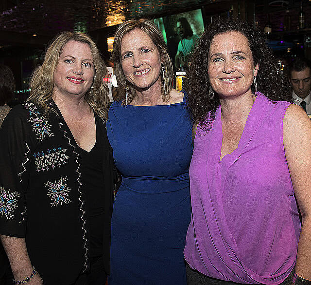 Helen Marshall, Margaret Parkinson, Lynda Tarpey at the opening of  McGettigan's Galway located off Eyre Square on Prospect HIll. The venue marks an investment of 2.5meuro and employment  for up to 50 people. McGettigans in Galway joins 10 other McGettigans located in Dubai (3) , Abu Dhabi, Fujairah,Dublin, Limerick, Donegal, Singapore, New York. Two more McGettigans in London and
Bahrain will  open in 2015.
  Photo:Andrew Downes XPOSURE