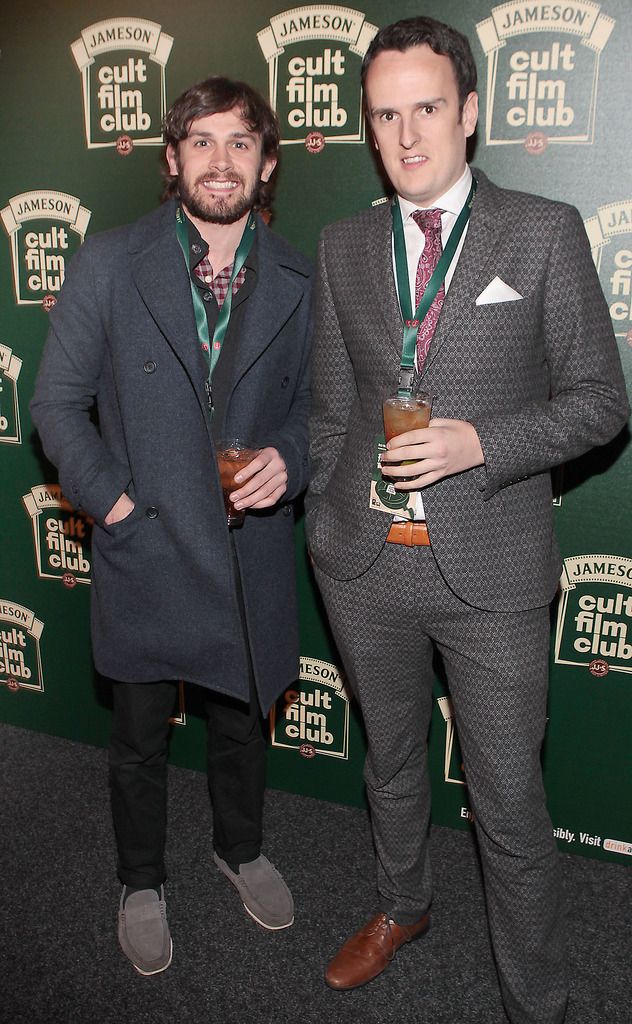 Joesph McCawley and Martin Rosney   at the Jameson Cult Film Club screening of Friday The 13th Part 2 at The Rds Dublin.Picture:Brian Mcevoy.No Repro fee for one use