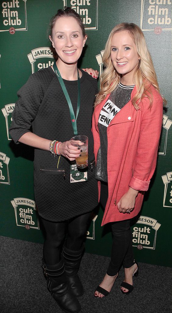  Louise McDermott and Rebecca Lawless  at the Jameson Cult Film Club screening of Friday The 13th Part 2 at The Rds Dublin.Picture:Brian Mcevoy.