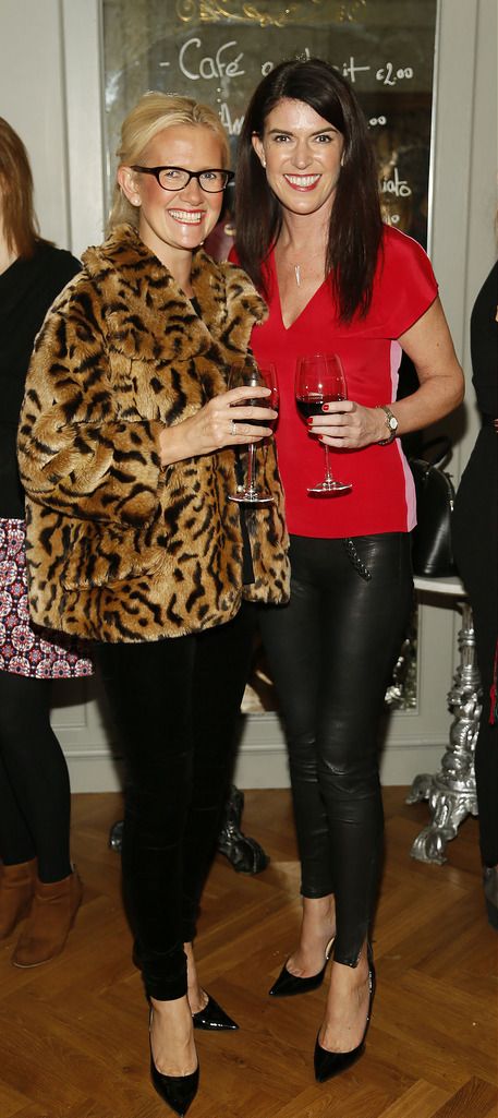 Paula McClean and Julie Carroll at the launch of Paul Costelloe Living Studio, an exclusive capsule womenswear collection for Dunnes Stores - photo Kieran Harnett