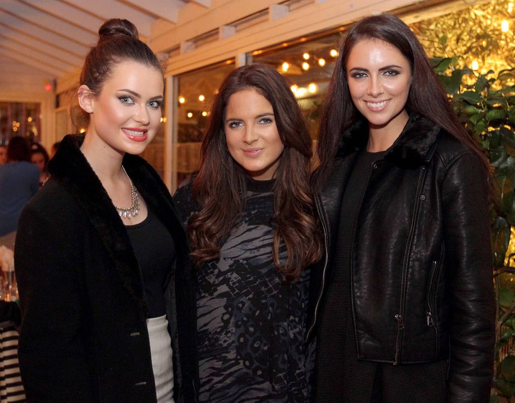 The BAFTA award-winning star of E4's hit show Made in Chelsea, Binky Felstead, brought some London glamour to Dublin when she launched her make-up range Binky London in Ireland in association with Uniphar Group. Pictured at the event is Binky Felstead, centre, with Fionnuala Short, left, and Jessica Hayes. Photo: Aoife Horgan