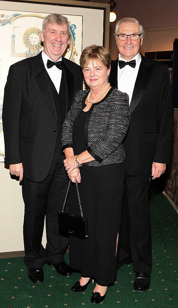 Rodney McCurley, Mary McCurley and Ken Abernethy at the final of the Freemasons Young Musician of the Year 2014  at Freemason Hall ,Dublin..Pic:Brian McEvoy.