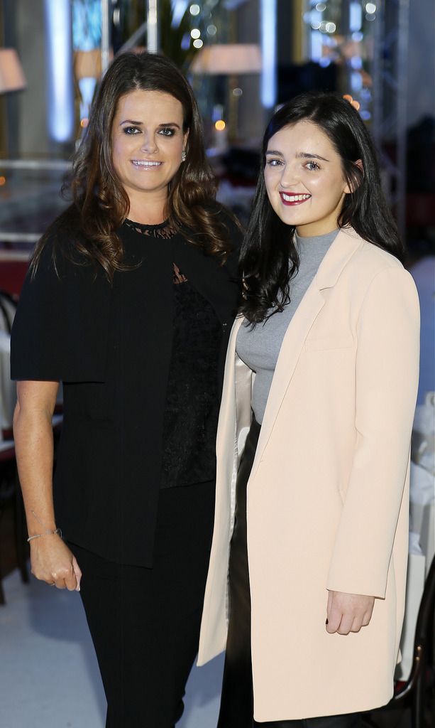 Joanne Rochford and Siobhan Grogan at the launch of Paul Costelloe Living Studio, an exclusive capsule womenswear collection for Dunnes Stores - photo Kieran Harnett