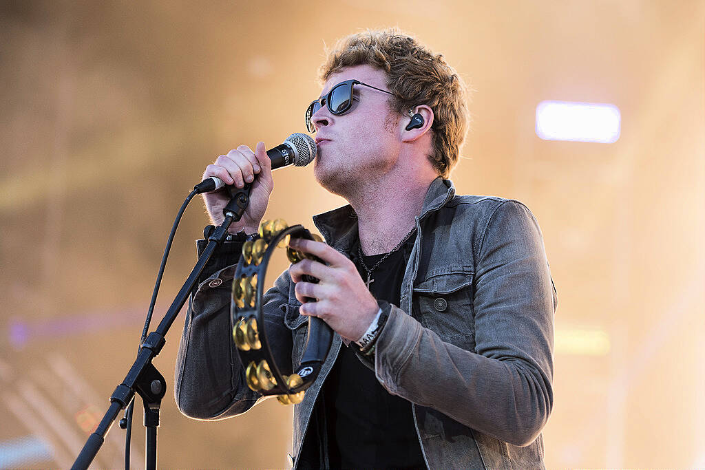 PLYMOUTH, ENGLAND - JULY 22:  Lead singer of Kodaline Steve Garrigan performs on stage during the MTV Crashes Plymouth concert at Plymouth Hoe on July 22, 2014 in Plymouth, England.  (Photo by Matthew Horwood/Getty Images for MTV UK)