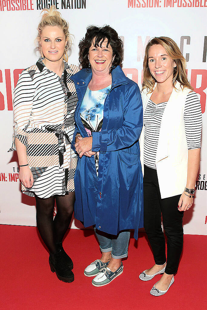 Louise Devitt,Mary Barrett and Louise Hughes at the Irish Premiere screening of Mission Impossible Rogue Nation at The Savoy Cinema Dublin..Picture Brian McEvoy