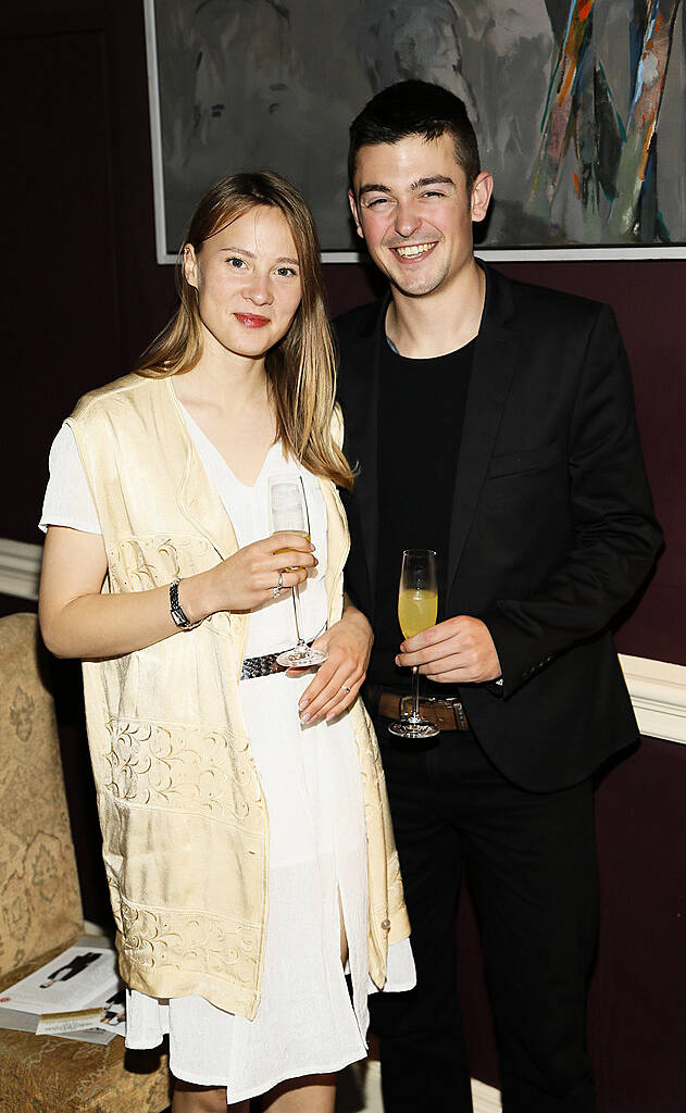 Kristy Little and Kieran McKinney at the inaugural National Tailoring Academy at Louis Copeland Graduate Fashion Show held in No 10 Ormand Quay-photo Kieran Harnett