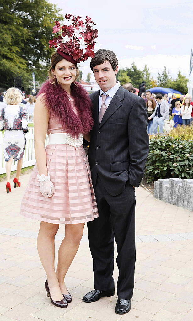 Pictured are Andrea Emerson and Mark Slevin at the Style and Elegance competition at theinaugural Irish Champions Weekend, The Curragh Racecourse. Photo: Sasko Lazarov/Photocall Ireland