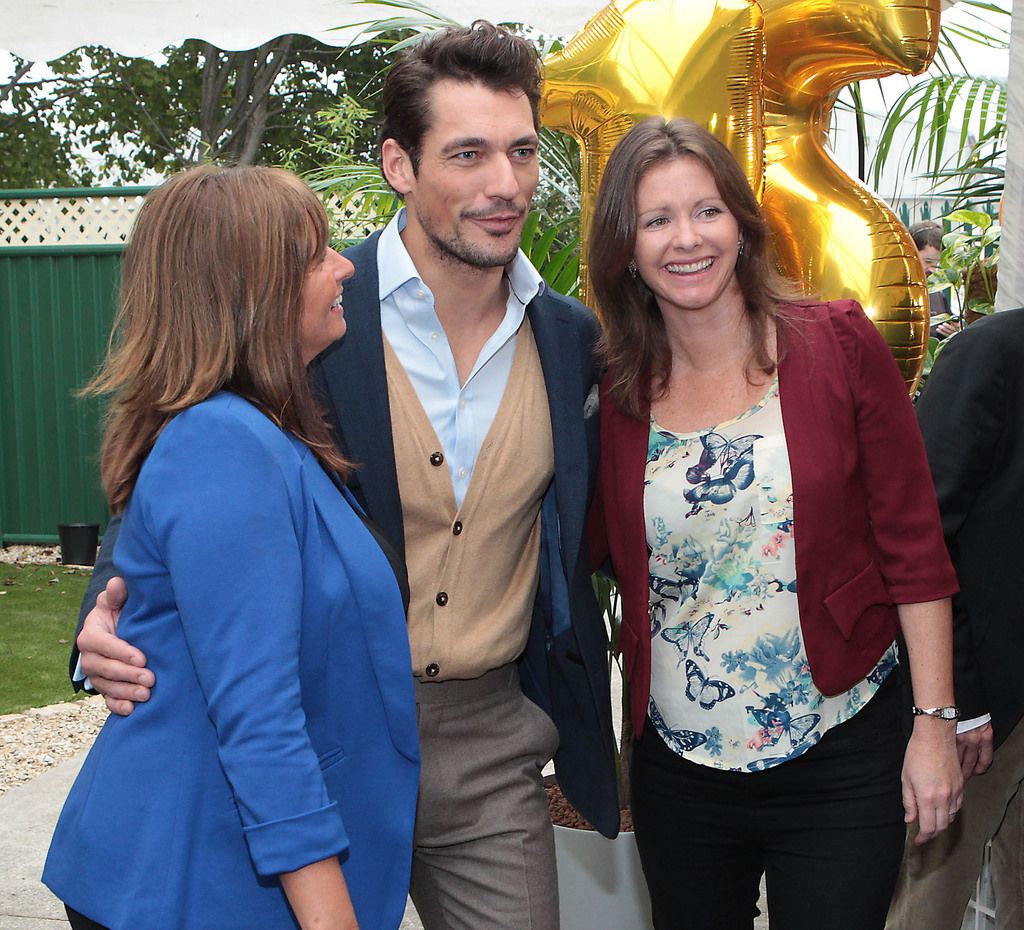 Male Model David Gandy poses with admirers  at Tv3's Ireland Am 15th birthday bash  at Tv3 Studio's in Ballymount Dublin.Pic:Brian McEvoy.No repro fee for one use