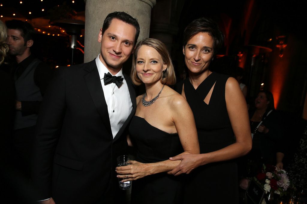 Matt McGorry, Jodie Foster and Alexandra Hedison seen at the Netflix Celebration of the 66th Primetime Emmy Awards held at the Chateau Marmont on Monday, August 25, 2014, in Los Angeles. (Photo by Eric Charbonneau/Invision for Netflix]/AP Images)