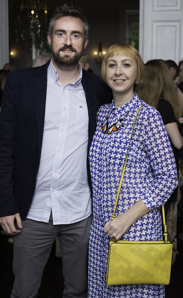 Liam Barry & Lucy White pictured at the launch of the Cliff Town House Oyster Festival on Stephen's Green D2. Photo: Anthony Woods.