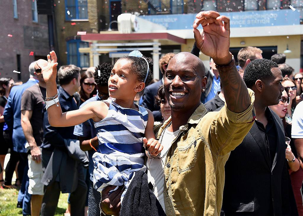 UNIVERSAL CITY, CA - JUNE 23:  Actor Tyrese Gibson and daughter Shayla Somer Gibson attends the premiere press event for the new Universal Studios Hollywood Ride "Fast & Furious-Supercharged" at Universal Studios Hollywood on June 23, 2015 in Universal City, California.  (Photo by Alberto E. Rodriguez/Getty Images)