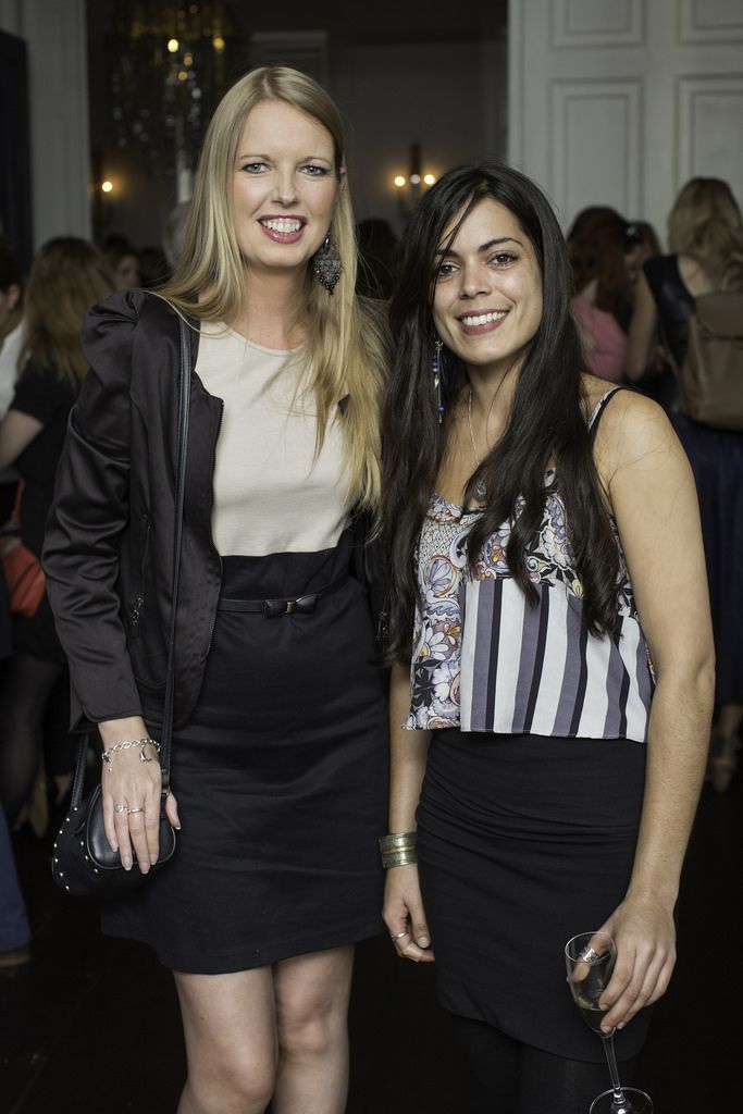 Rachel Herman & Tania Khan pictured at the launch of the Cliff Town House Oyster Festival on Stephen's Green D2. Photo: Anthony Woods.