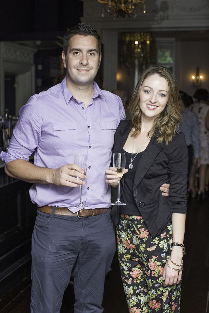 Danny Donohue & Natalie Burke pictured at the launch of the Cliff Town House Oyster Festival on Stephen's Green D2. Photo: Anthony Woods.