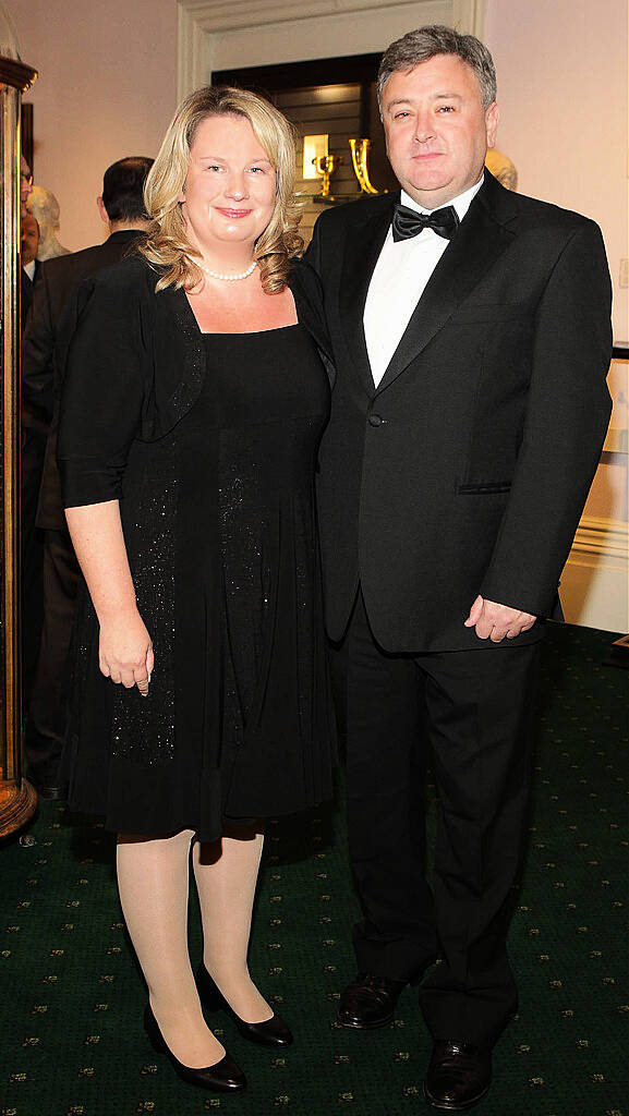 Gail Henry and Shane McDonnell at the final of the Freemasons Young Musician of the Year 2014  at Freemason Hall ,Dublin..Pic:Brian McEvoy.