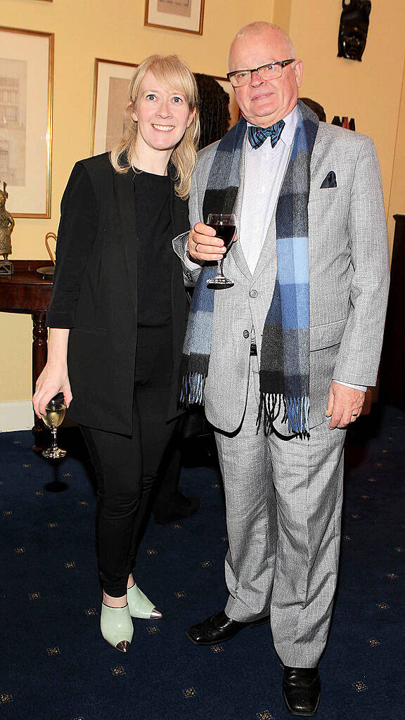 Ciara Higgins and Ian Fox at the final of the Freemasons Young Musician of the Year 2014  at Freemason Hall ,Dublin..Pic:Brian McEvoy.