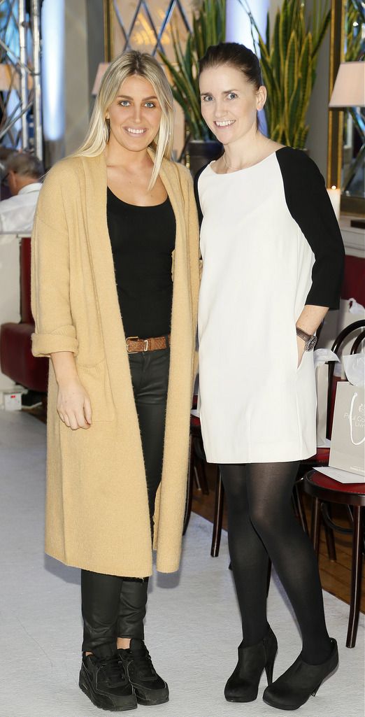 Georgia McGurk and Tara Kelly at the launch of Paul Costelloe Living Studio, an exclusive capsule womenswear collection for Dunnes Stores - photo Kieran Harnett