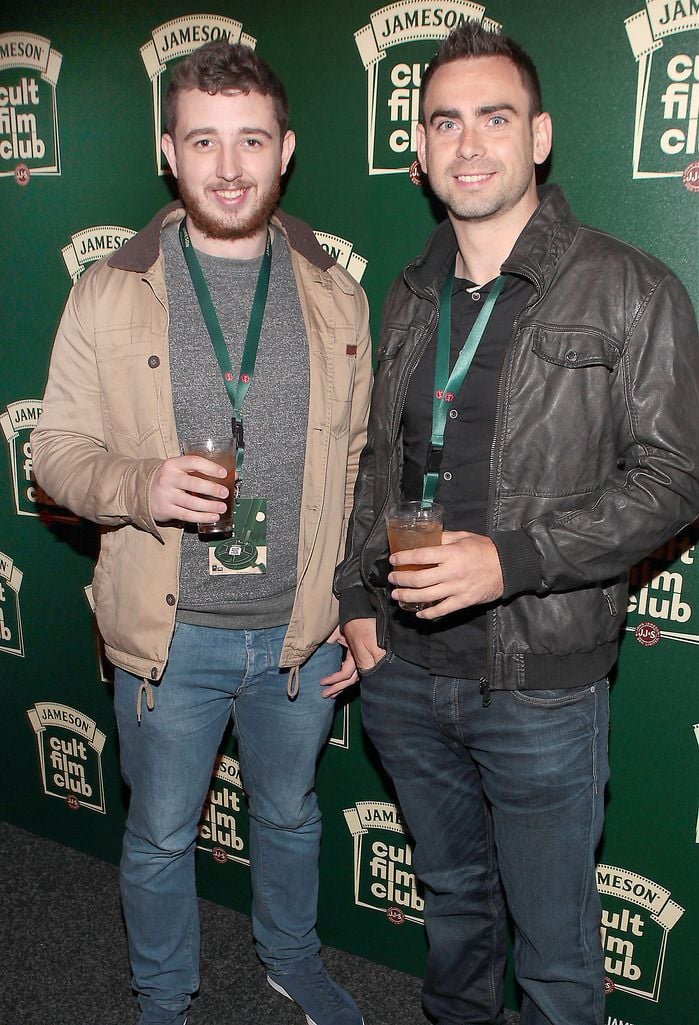 Michael Traenor and Brian Connaghton   at the Jameson Cult Film Club screening of Friday The 13th Part 2 at The Rds Dublin.Picture:Brian Mcevoy.