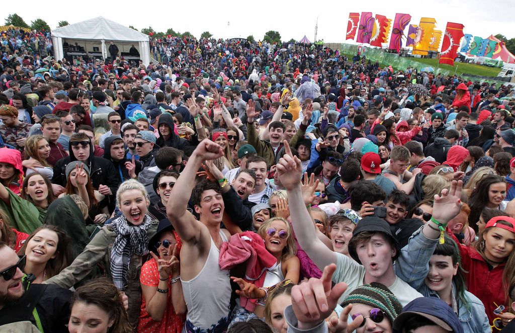 Pictured are party goers at the first music festival of the season, Bulmers Forbidden Fruit with headliners including Fatboy Slim, Groove Armada and the Wu Tang Clan at the Royal  Hospital Kilmainham. Photo: Mark Stedman/Photocall Ireland