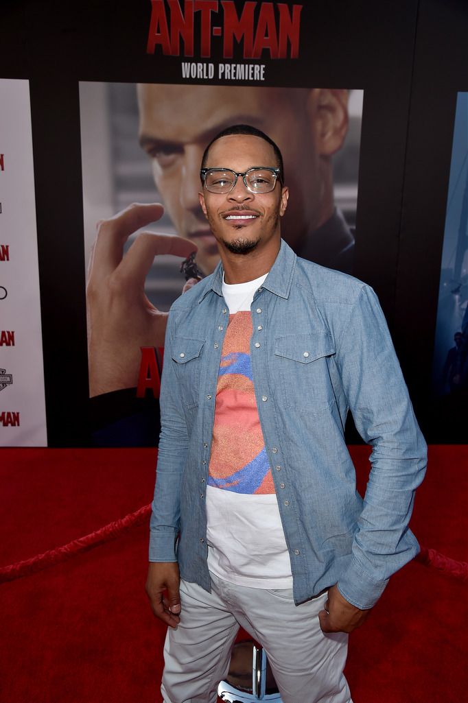 HOLLYWOOD, CA - JUNE 29:  Rapper/actor T.I. attends the premiere of Marvel's "Ant-Man" at the Dolby Theatre on June 29, 2015 in Hollywood, California.  (Photo by Kevin Winter/Getty Images)