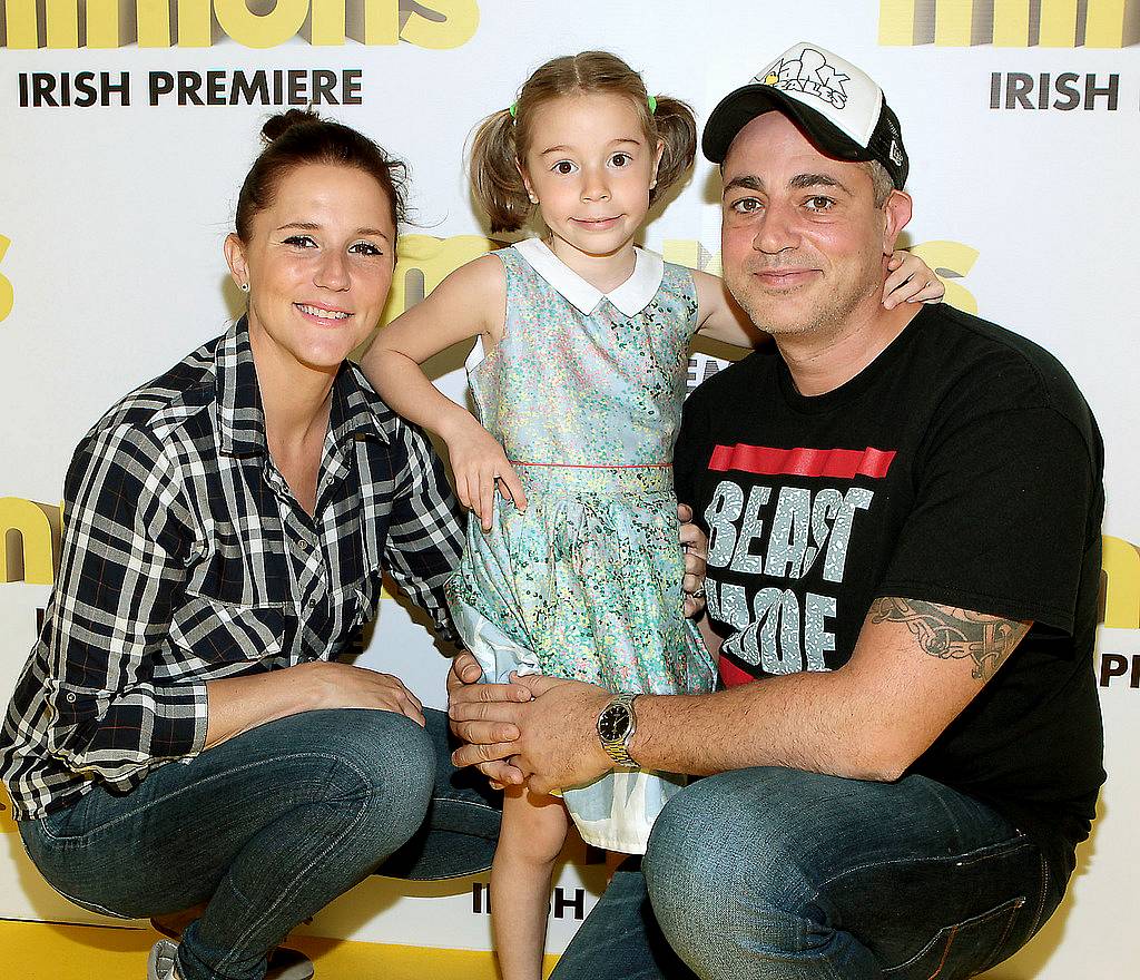 Baz Ashmawy celebrates fathers day with partner Tanya Evans and daughter Hannah   at The Irish premiere screening of  Minions at Odeon Point Village Dublin .Picture:Brian Mcevoy.
