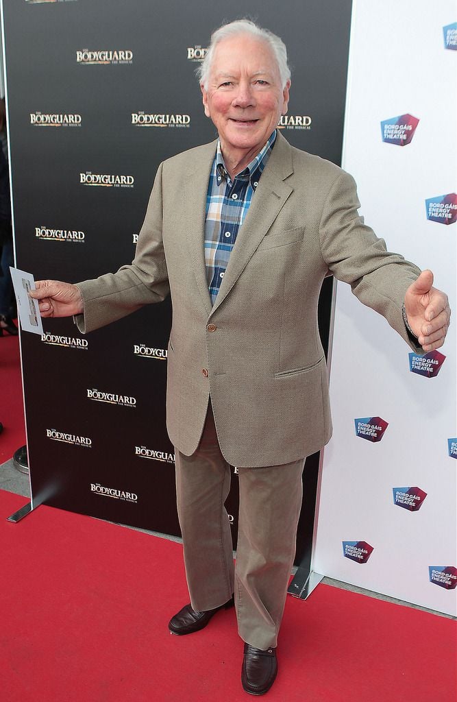 Gay Byrne at the opening night of the musical  The Bodyguard at the Bord Gais Energy Theatre,Dublin..Picture:Brian McEvoy.No repro fee for one use