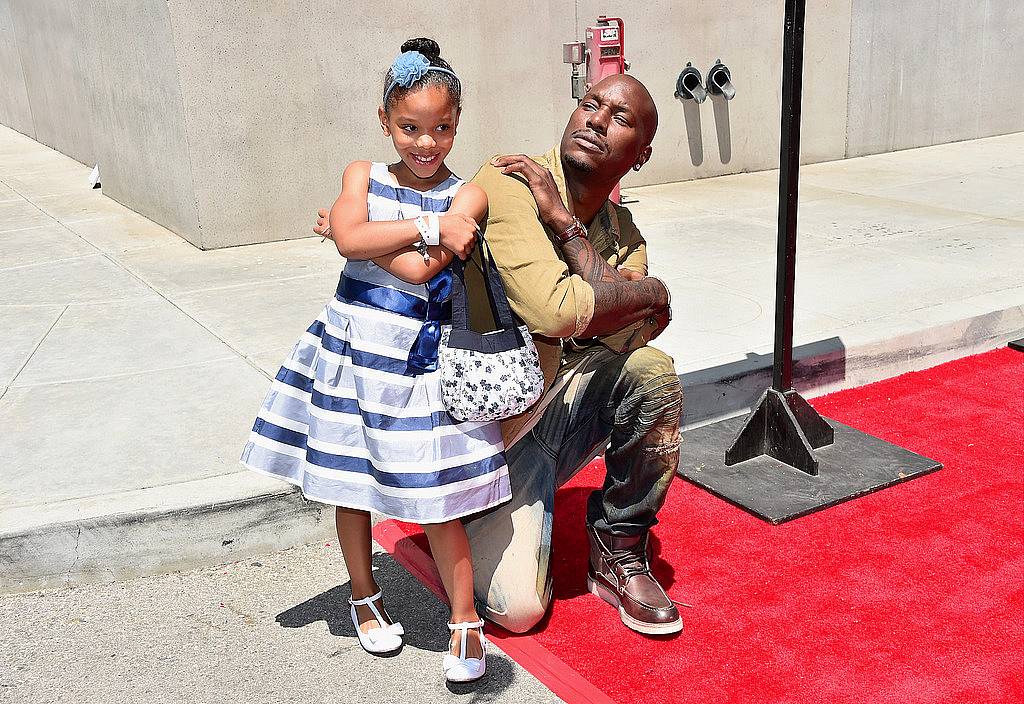 UNIVERSAL CITY, CA - JUNE 23:  Actor Tyrese Gibson and daughter Shayla Somer Gibson attends the premiere press event for the new Universal Studios Hollywood Ride "Fast & Furious-Supercharged" at Universal Studios Hollywood on June 23, 2015 in Universal City, California.  (Photo by Alberto E. Rodriguez/Getty Images)