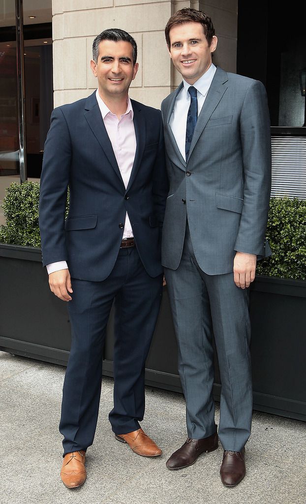 Sports presenters Tommy Martin and Kevin Kilbane at The Westbury Hotel  when TV3â€™s highlighted  its autumn schedule to the advertising industry. 

Pictures:Brian McEvoy