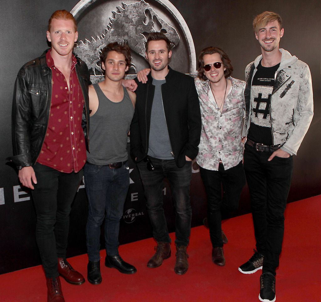 The band Keywest pictured at  The Irish premiere screening of Jurassic World at The Savoy Cinema,O Connell Street,Dublin.Pic Brian McEvoy.