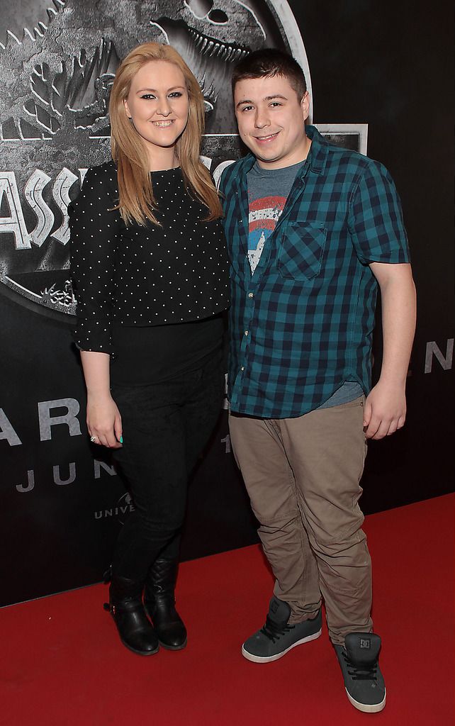 Donna Hoey and Robbie Henry at The Irish premiere screening of Jurassic World at The Savoy Cinema,O Connell Street,Dublin.Pic Brian McEvoy.