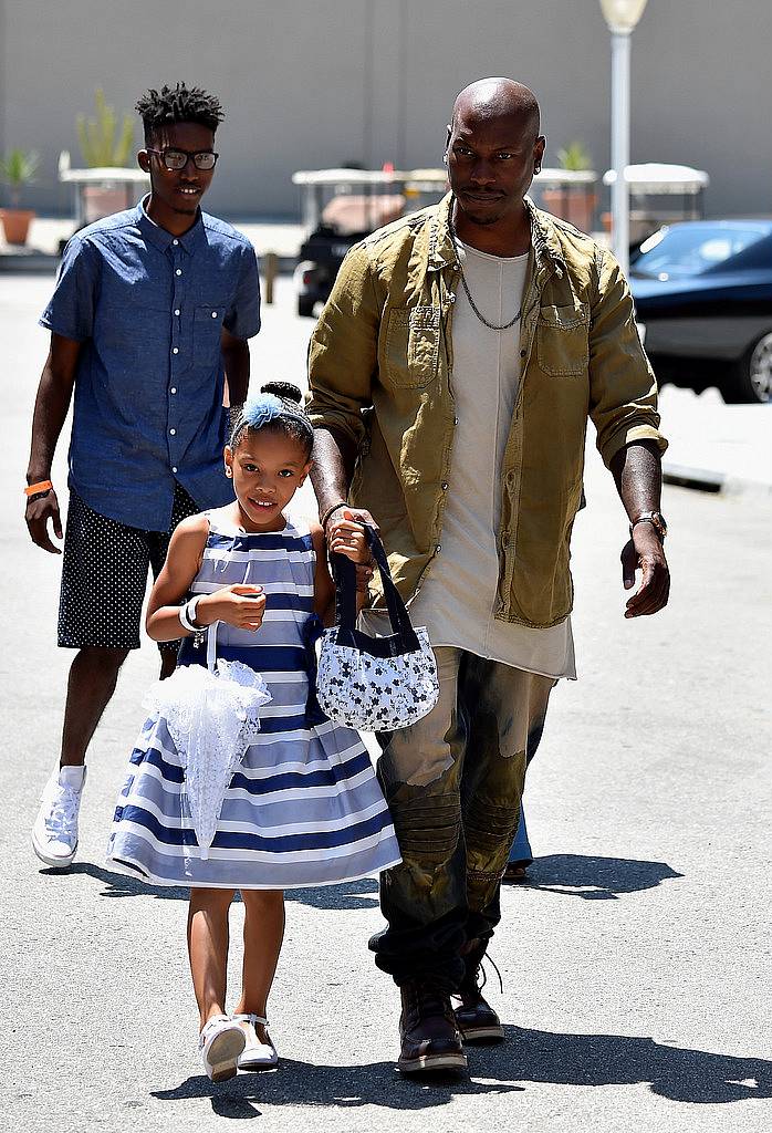 UNIVERSAL CITY, CA - JUNE 23:  Actor Tyrese Gibson and daughter Shayla Somer Gibson attends the premiere press event for the new Universal Studios Hollywood Ride "Fast & Furious-Supercharged" at Universal Studios Hollywood on June 23, 2015 in Universal City, California.  (Photo by Alberto E. Rodriguez/Getty Images)