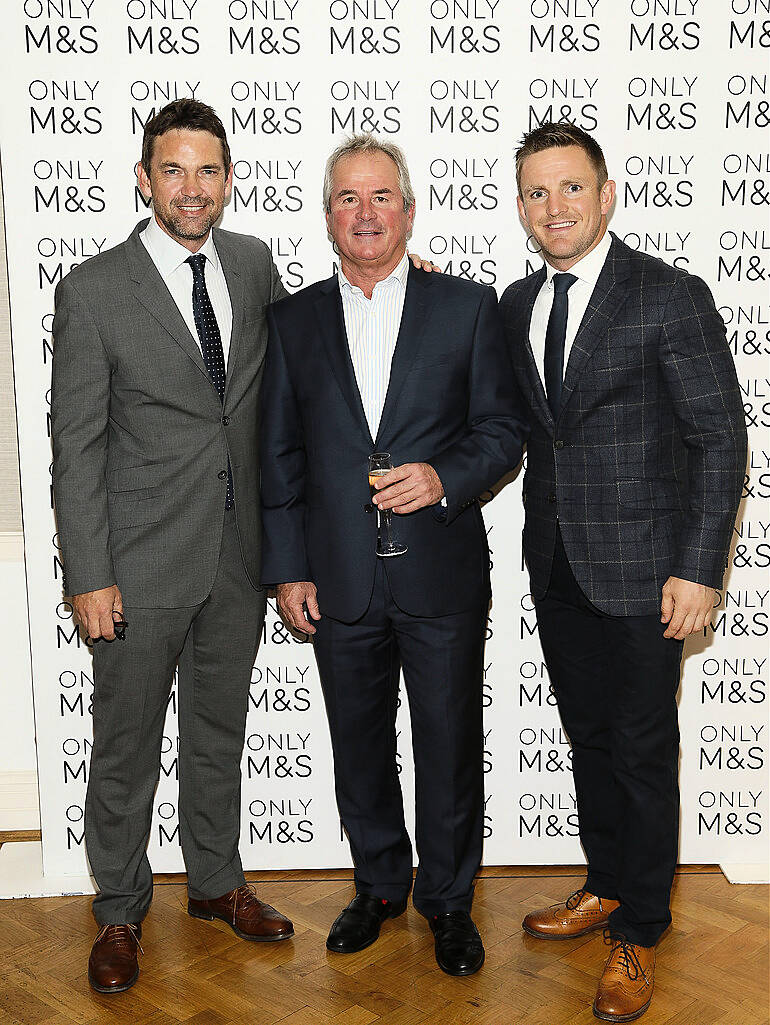 Dougray Scott, Allan Lambe and Rory Lawson at the 2015 Marks & Spencer Ireland Marie Keating Foundation Celebrity Golf Classic  -photo Kieran Harnett
